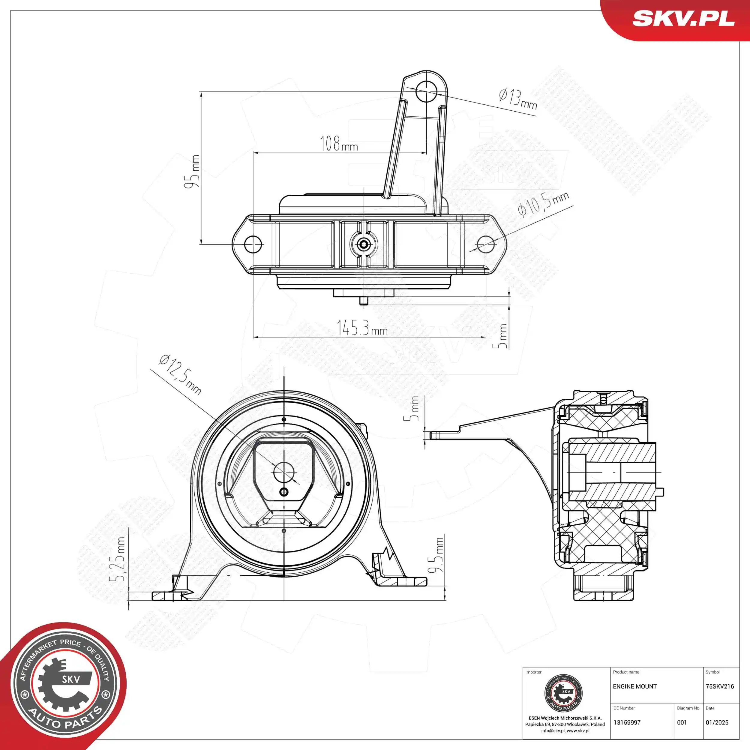 Mounting, engine